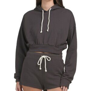 NEW NIA Bowery Hoodie in smoke for women 1125 2t7